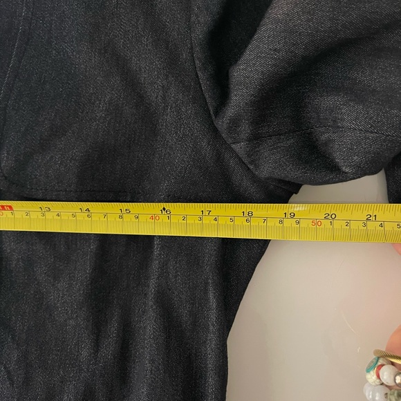 NEW YORK & Company Collection Demin Trench Coat Long Jacket Size 6 - Picture 12 of 13